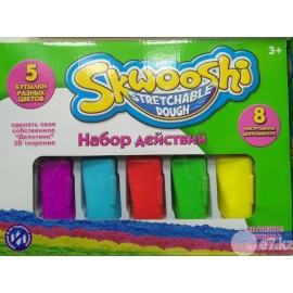 Тесто для 3D моделирования Skwooshi Stretchable Dough 5 цветов